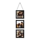 BIRD'S MIND Customised Photo Frame For Wall | Set Of 3 Wall Hanging Photo Frame For Home and Office Decoration (Black Frame)
