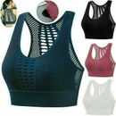 Damen Fitness Yoga BH Seamless Comfort Sport  Bustier Push Up Fitness Bra DE