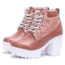 FASHIMO Boots for Women & Girls | For Casual, Outdoor, Party and Holidays | High Top | Trendy, Comfortable, Slip On Boots PK1-Peach-39