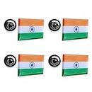 Indian National Flag Tricolor Gold-Plated Metal Badge, Lapel Pin, Brooch, with Magnet for Child, Men's & Women's Govt. Army etc All Clothing - 30 X 20 Mm (1)