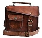 Mk Bags Leather Brown Messenger Bags for Men and Women