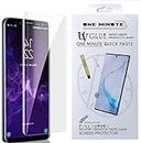 Crixus® Tempered Glass for Samsung Galaxy S8 Plus/ S9 Plus Fully curved edge to edge UV screen protector (One Minute Quick Fix)