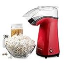Nostalgia Hot-Air Electric Popcorn Maker, 12 Cups, Healthy Oil Free Popcorn with Measuring Scoop, Red