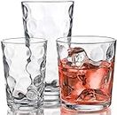 Home Essentials & Beyond Glassware Set 18 Piece Mixed Drinkware. Set of 6 Glass Tumblers 17 oz., Set of 6 Rock 13 oz. and Set of 6 Juice 7 oz Glass Cups Drinking Glasses.
