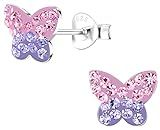 Aww So Cute 925 Sterling Silver Hypoallergenic Butterfly Stud Earrings for Babies, Kids & Girls | Diwali Gift | Comes in a Gift Box | 925 Stamped with Certificate of Authenticity | ER1594