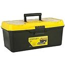 STANLEY 1-71-949 16'' Plastic Organised Maestro Tool Box with Clear top lid (Yellow)