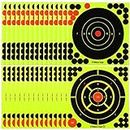 Splatterburst Targets - 30 discos de tiro Splatter , amarillo brillante, autoadhesivos, para dardos y ejercicios deportivos, 2 patrones