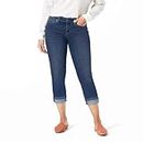 Signature by Levi Strauss & Co. Gold Label Women's Mid-Rise Slim Fit Capris (Also Available in Plus Size), (New) Over The Moon, 8