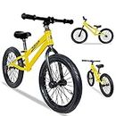 Bueuwe 16 Inch Balance Bike for Big Kids Aged 4 5 6 7 8 and 9 Years Old Boys Girls,Large No Pedal Training Bicycle, Adjustable Seat, Pneumatic Tires, Quick Assembly