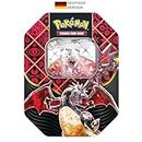 Pokémon- Boîte en étain, Sammelkartenspiel, Glurak-ex irisé (Versionn Allemande)