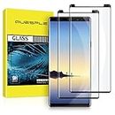 QUESPLE 2 Pack Galaxy Note 8 Screen Protector, Shatterproof Premium Tempered Glass Film for Samsung Galaxy Note 8 Screen Protector/3D Curved/Easy Installation/Case-Friendly/HD-Bubble Free