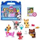 Bandai - Littlest Pet Shop - Sammler-Set Bauernhofthema - 5 Tiere und Zubehör - Offizielle Lizenz - Set süßer Tierfiguren - BF00510