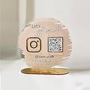 SVM CRAFT® Custom Acrylic QR Code Holder Stand Desktop Acrylic Barcode Scanner Holder Personalized Acrylic Qr Code Stand 4