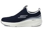 Skechers Men's GOrun Elevate-Athletic Slip-On Workout Running Shoe Sneaker with Cushioning, Navy/Grey, 12.5