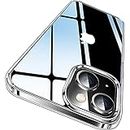 CASEKOO Crystal Clear para Funda iPhone 14, Funda iPhone 13 [Nunca Amarillo] [Protección Indestructible de Grado Militar] Carcasa Antigolpes y Antiarañazos, Case Transparente para iPhone 14/13