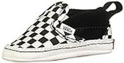 Vans Boys Checkered Slip On Casual and Fashion Sneakers B/W 4 Medium (D) Infant