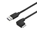 StarTech.com 1m 3 ft Slim Micro USB 3.0 Cable M/M - Right-Angle Micro-USB - USB 3.0 A to Micro B - Angled Micro USB - USB 3.1 Gen 1 5Gbps (USB3AU1MRS) , Black