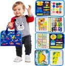 Busy Board 1 2 3 anni, giocattoli sensoriali Montessori per autismo bambine 1-5 anni