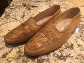 New Lorenzo Banfi Made In Italy Men's Leather Loafers Shoes Woven 7.5M