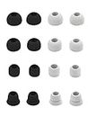 BLLQ Replacement Earpads Eartips Earbuds Eargels for Powerbeats Beats Wireless Stereo Earphones by Dr. Dre, 16PCS 4 Pairs Black & 4 Pairs White Buds Tips for Powerbeats 3,pbbw16