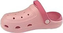 Kids Clogs Classic Home Garden Cloga Toddler Slip On Water Shoes Indoor Outdoor Pool Beach Sandals Slippers, Pink, 8 Little Kid