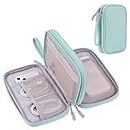DDgro Tech Organizer Travel Carrying Case Cables Pouch Organize and Storage Accessories Electronics Cords Charger Earphones Power Bank (Mint Green, PU-M)