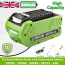 For Greenworks G-MAX 29462 40V 6.0Ah Battery 29472 29717 29727 24252 Lithium-Ion