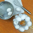 Kitchen Storage Eggs Holder Stand Home Spiral Design Basket Portable Iron Art