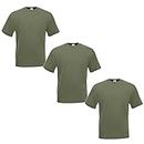 Fruit of the Loom Men's Valueweight Tee-3 Pack T-Shirt, Green (Classic Olive 0_Green(Classic Olive), XX-Large (Size:2XL) (Pack of 3)