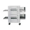 Lincoln 1400-2E 78" Electric Double Conveyor Oven - 208v/3ph, Double Stack, Stainless Steel