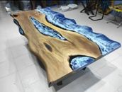 Personalized Ocean River Epoxy Resin Dining Table Living Room Table Bar Table
