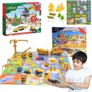 24 Grids Advent Calendar with Map Car Toys Countdown For Children Calendars D3H9