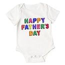 Happy Fathers Day Clothes Unisex Baby Boys Girls Short Sleeve Bodysuit Cotton Romper Infant Baby boy Girl Outfit 0-24 Months