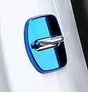 Bling Accessories - Copertura di protezione per serratura della porta, adesivi decorativi per auto, adatta per Cadillac ATS/XTS/CT6/XT4/XT5 Automotive Interior Refit (blu, no logo)