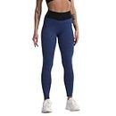 SHAPERX Workout Leggings Tights Ankle Length Stretchable Sports Leggings | Sports Fitness Yoga Track Pants for Girls & Women (32, Blue)