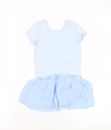  T-Shirt Old Navy Mädchen blau Baumwolle Kleid Größe 3-6 Monate runder Ausschnitt