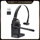 EKSA - H5 Bluetooth 5 0 Headsets PC Drahtlose Kopfhörer 2 Mikrofone ENC Kopfhörer mit Lade Basis