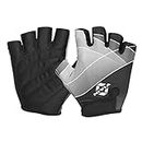 Nivia Crystal Sports Glove for Men&Women, Gloves Gym Workout, Gym Accessories Men, Gym Gloves Men Workout, Sport Glove, Fitness Gloves, Hand Glove Gym Men, Grip Gloves, Exercise Gloves(Black/Grey)