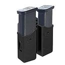 OWB Double Magazine Holster, Universal Magazine Holder for 9mm/40/45 Dual Stack Magazines fit Glock/S&W/Ruger/Sig Sauer/Taurus/Beretta/Springfield/CZ/Walther/H&K Mags, Adjustable Belt-Clip Mag Pouch