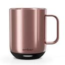 Ember NEW Temperature Control Smart Mug 2, 296 ml, Rose Gold, 1.5-hr Battery Life - App Controlled Heated Coffee Mug
