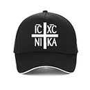 Casquette baseball imprimé coton lavé Ic XC Nika Orthodox Symbol impression casquette baseball drôle hommes hip hop casquette d’été réglable Hommes femmes snapback chapeau gorras hombre Cadeau chapeau