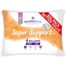 Slumberdown Super Support Firm Support Side Sleeper Pillow, Pack of 4