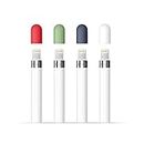 FRTMA for Apple Pencil Cap, 4 Colors Combo - Midnight Blue/White/Mint/Red