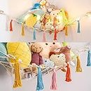 ecofynd Stuffed Animal Toy Hammock, Hanging Cotton Organizer Storage for Soft Toys, Boho Large Corner Plush Toys, Net Holder for Nursery Kids, Play Room, Bedroom, Kid Room (BH010)