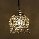 Homesake Pendant Light Crystal Lotus Shape | Ceiling, Hanging Light for Living Room and Bedroom | Decorative, Antique Chandelier, LED Filament Light - Home Decor Items