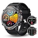 WalkerFit Smart Watch for Men- AMOLED Display, 60 Days Extra-Long Battery, Waterproof Rugged Military Smart Watch,Tactical Smartwatch for Blood Pressure Monitor,Andriod SmartWatch Men,Reloj Hombre