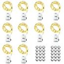 Melofo 10 Pack LED Fairy String Lights 3M/30 LEDs Battery Operated String Lights 3 Twinkle Lighting Modes Copper Wire Lights for Holiday Wedding Birthday Christmas Party Gifts Wine Bottle Decorations
