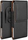 moex Plug Case Compatible with Nokia Lumia 1520 Case with Belt Clip Mobile Phone Belt Case Vegan Leather Mobile Phone Case Foldable Black