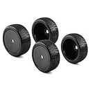 Rchobbytop 4pcs 17mm Tires and Hard Dish Wheels with Drive Hex Adapters for 1/8 Buggy RC Racing Car Kyosho Tamiya Redcat HPI Traxxas AE Losi TLR HSP 94762 94081