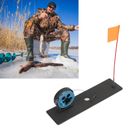 Ice Fishing Tip Up Pole Portable Ice Fishing Rod Reel Combo with Flag